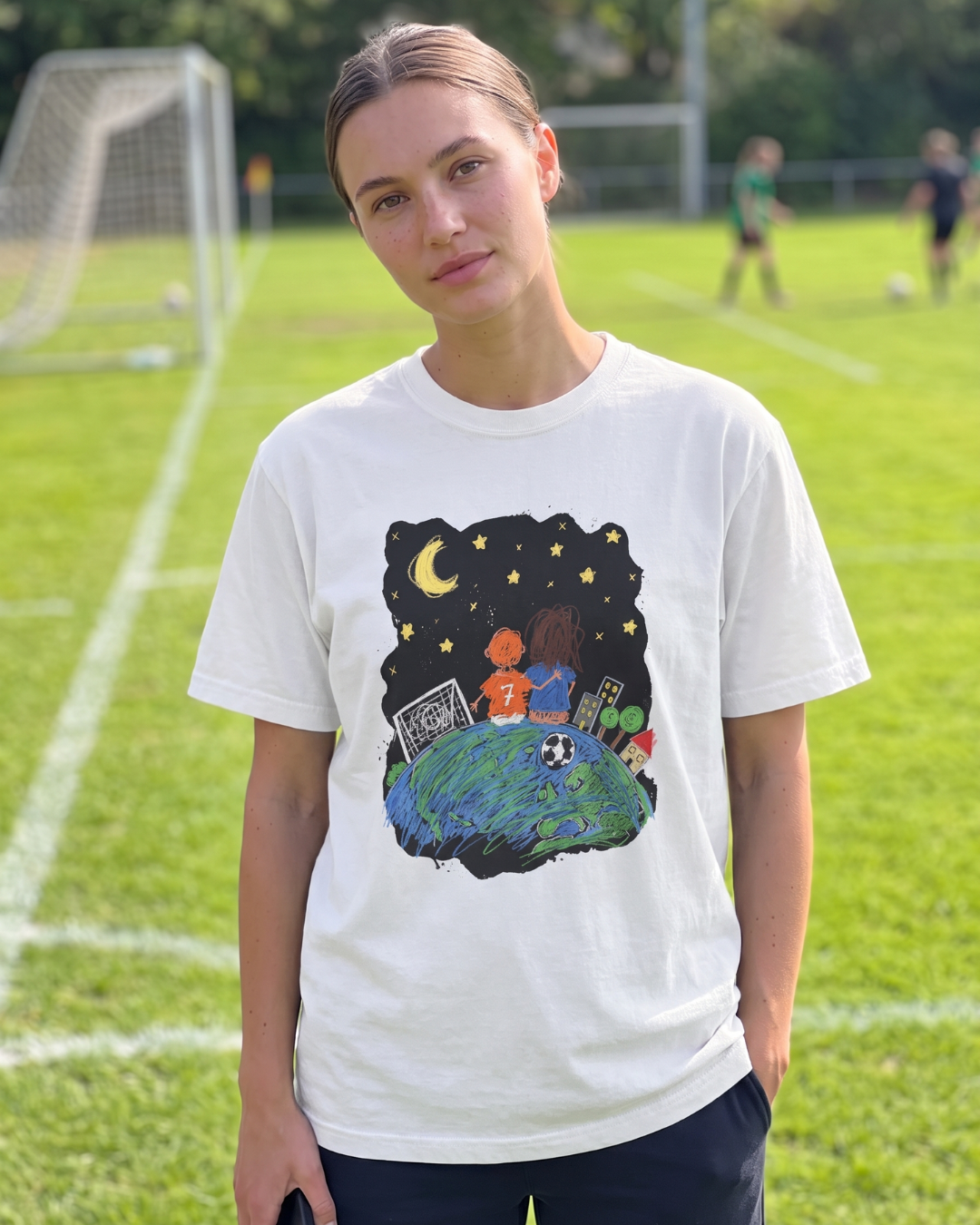 GEGE Behind Every Goal No. 7 T-Shirt Weiß