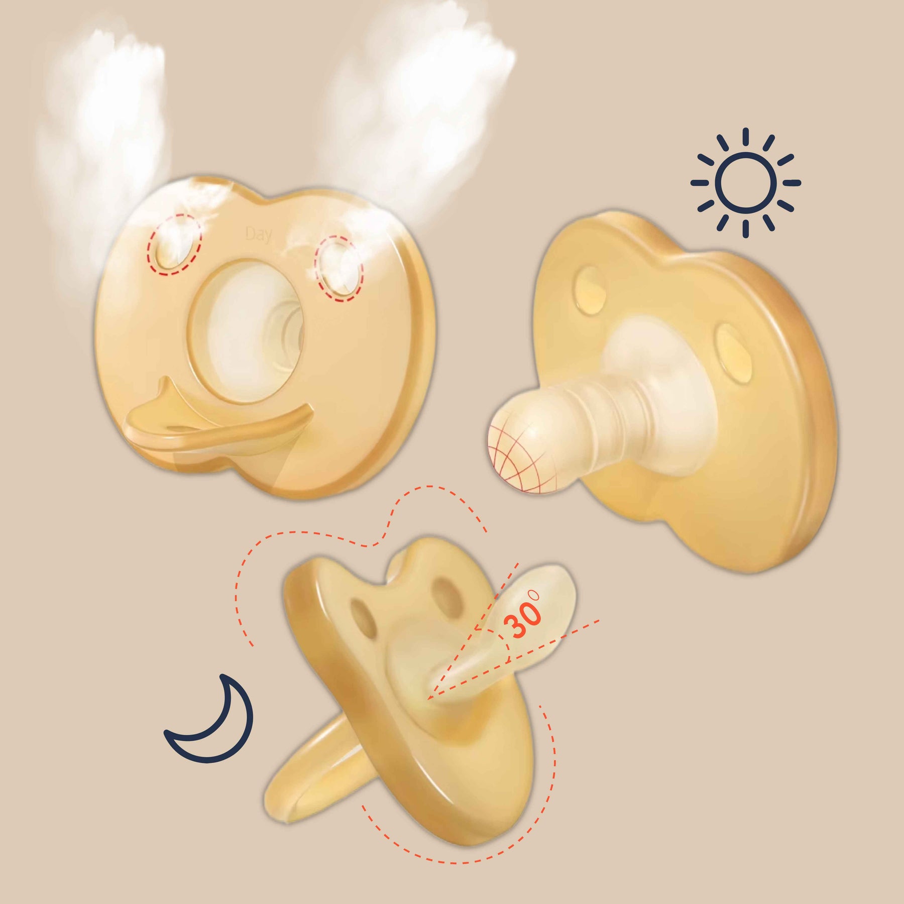 PACIFIER SET "DAY & NIGHT"